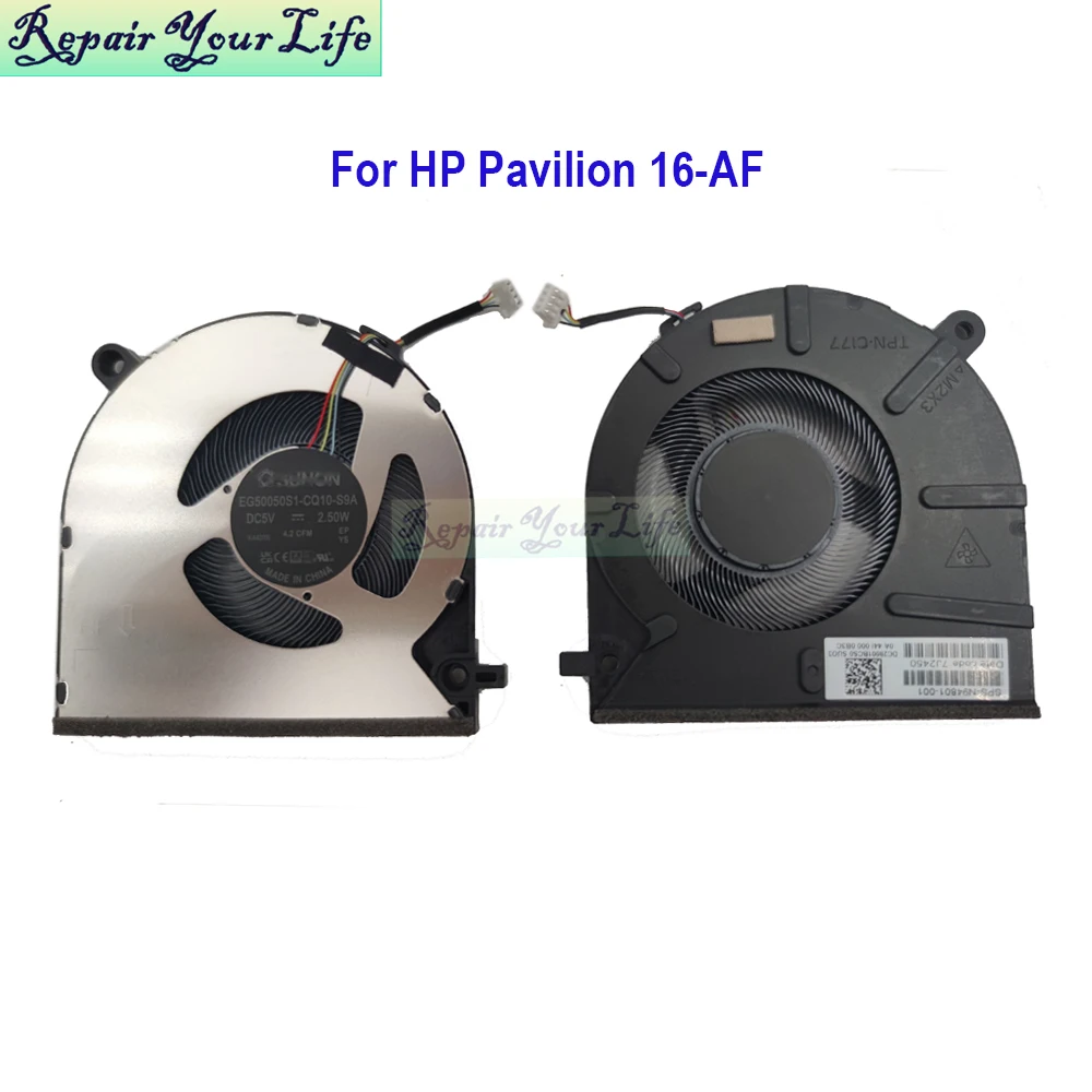 Notebook Cooler CPU GPU Fan For HP Pavilion 16-AF 16T-AF 16-AF0000 16-AF0087NR AF0925NR 16-AF0770NG Gaming Laptop PC Parts Fans