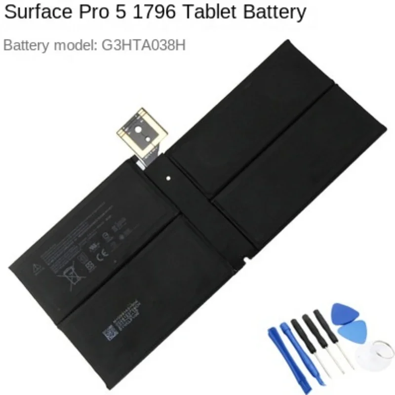 5940 мАч7.57 В Подходит для Microsoft Surface Pro 5/6 1796 DYNM02 G3HTA038H Аккумулятор для планшета Запчасти и аксессуары для ноутбуков Запчасти для ноутбуков