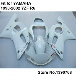 Motorcycle Fairing kit for Yamaha YZF R6 1998 1999 2000 2001 2002 white fairings bodywork hull R6 98 99 00 01 02 HZ30