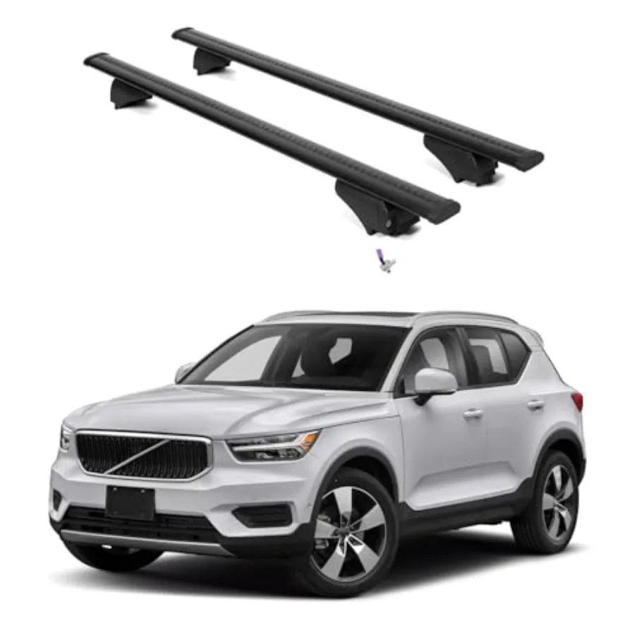 

Roof Rack Cross Bars for Volvo XC40 2019-2026 Aluminum Crossbars with Anti-Theft Lock for Rooftop Mounting Compatible with Flus