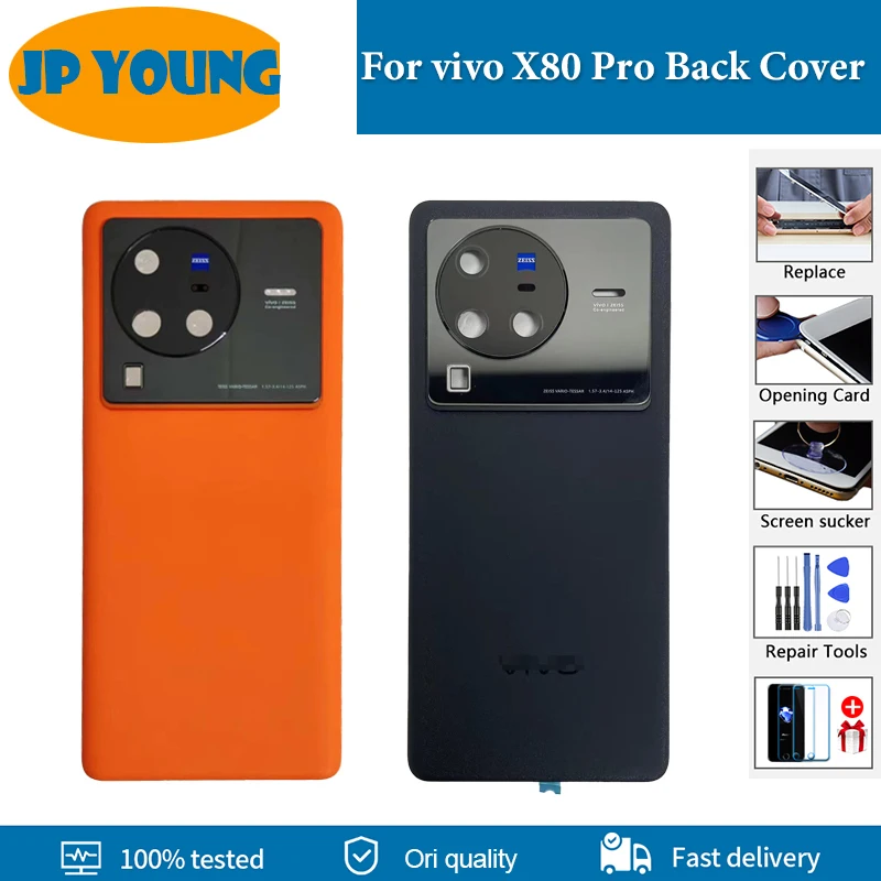 

Original Back Cover For vivo X80 Pro Battery Back Cover V2185A V2145 Back Door Phone Rear Case With Logo Repair Replacement