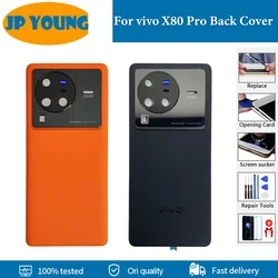 Original Back Cover For vivo X80 Pro Battery Back Cover V2185A V2145 Back Door Phone Rear Case With Logo Repair Replacement