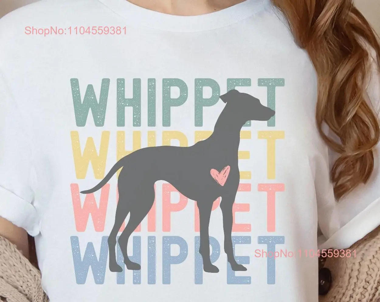 Whippet T Shirt Mom Dad Lover Owner Birthday Dog Mother's Day breeder Sight Hound long or short sleeves