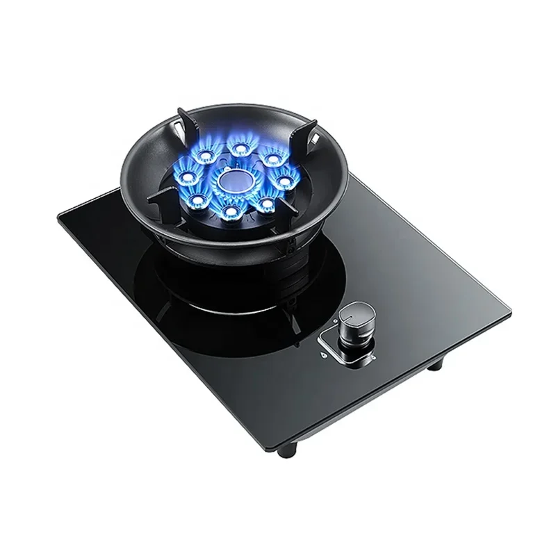 

Flip Top gas cooker LPG smart portable gas cooktop glass top battery single burner gas stove for kitchen