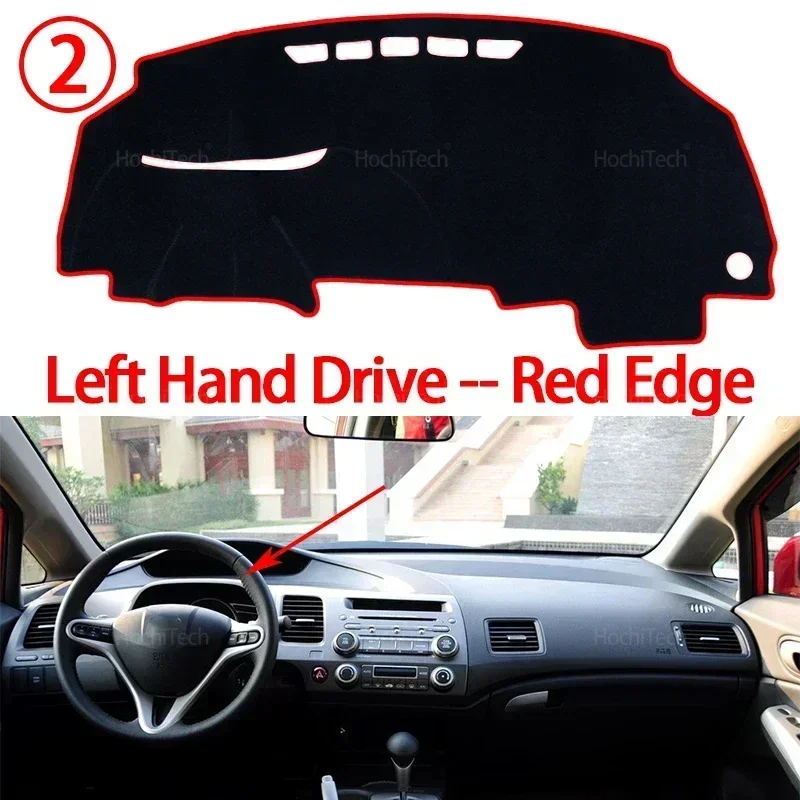 Auto Armaturenbrett Abdeckung Vermeiden Licht Pad Instrument Panel Matte Fall Teppiche für Honda Civic 8 2006-2011 FB FK FA FD – Detail 10