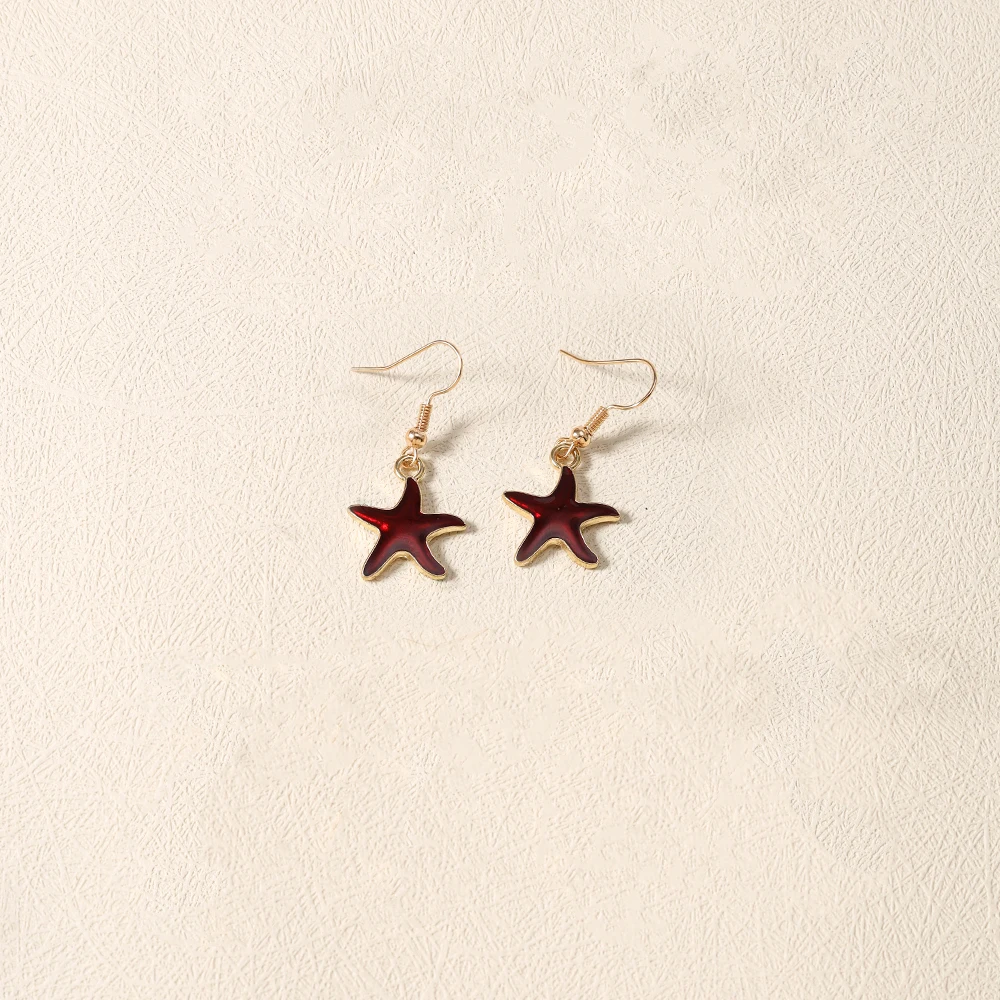 Aihua Niedliche Seestern-Anhänger-Halskette für Frauen und Mädchen, bunte Sommer-Strandmode, Seestern-Halskette, Ohrringe, Schmuck, Geschenke – Detail 13