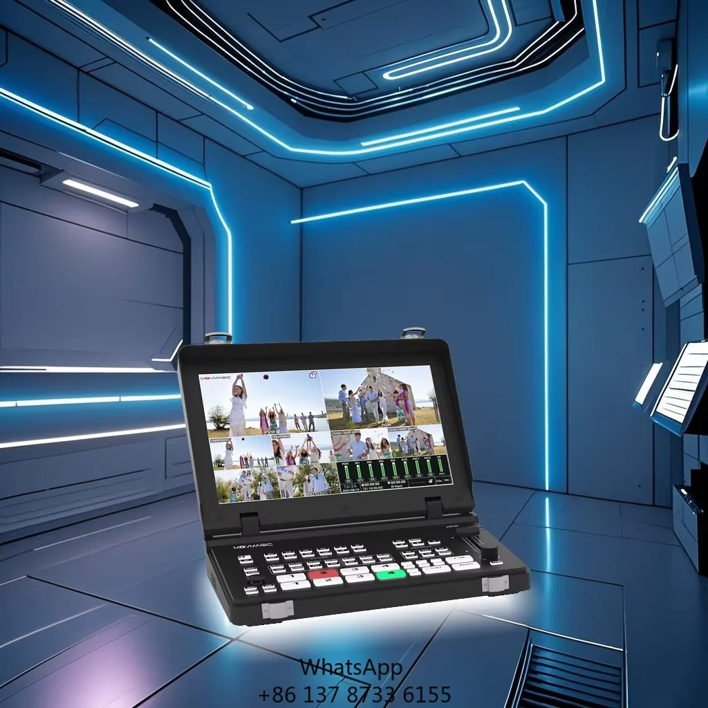 5 Channels Movmagic MF10S 4K HD/SDI Video Switcher For Live Streaming Via OBS Or VMix Supporting Controlling Multi PTZ Cameras