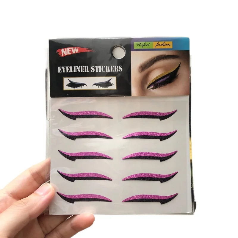

~makeup stage performance pearlescent multi-color eyeliner eyeshadow sticker black silver pink purple blue green color