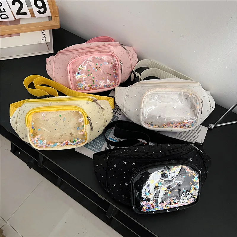 New Women's Chest Bag Fashionable High Quality Girls' Sports Waist Bag Solid Color Adorable Multi Functional Fitness Storage Bag