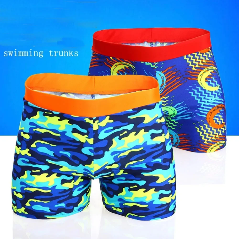 Boy Swimming Trunks Cartoon Printed Bathing Big Children\'s Swim Shorts 2024 Summer Teenagers Beach Swimwear Short Pants