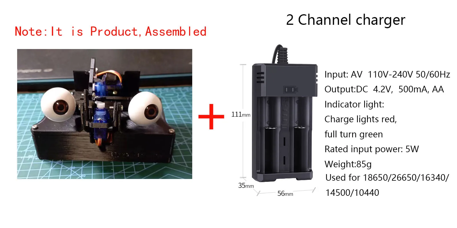 2 DOF Bionic Eye with SG90 Robot for Arduino Robot ESP8266 App Control 3D Printing Eyes Open Source Programmable DIY Builder Kit