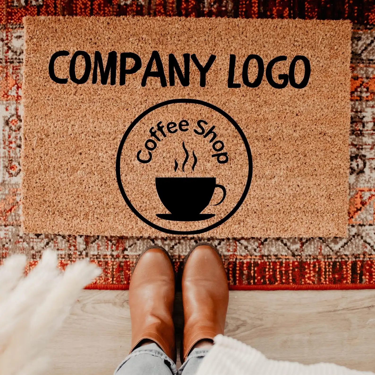 Brush Door Mat Personalised Front Door Mat Custom Logo Printed First Home Couple's Gift Your Text Here Rugs Housewarming Gifts
