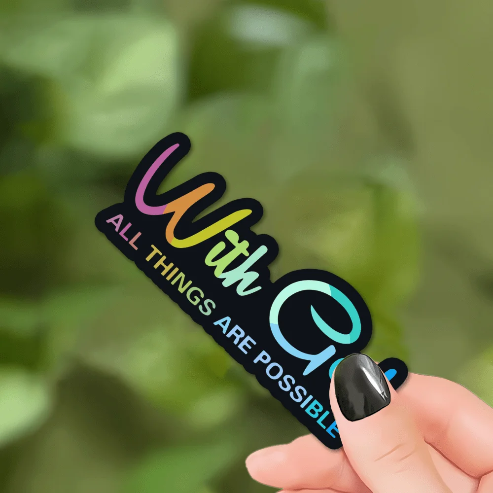 2D Waterproof, Easy to Apply - Colorful Cursive Design for Cars, Phones, Laptops, Vehicle Waterproof Car Stickers