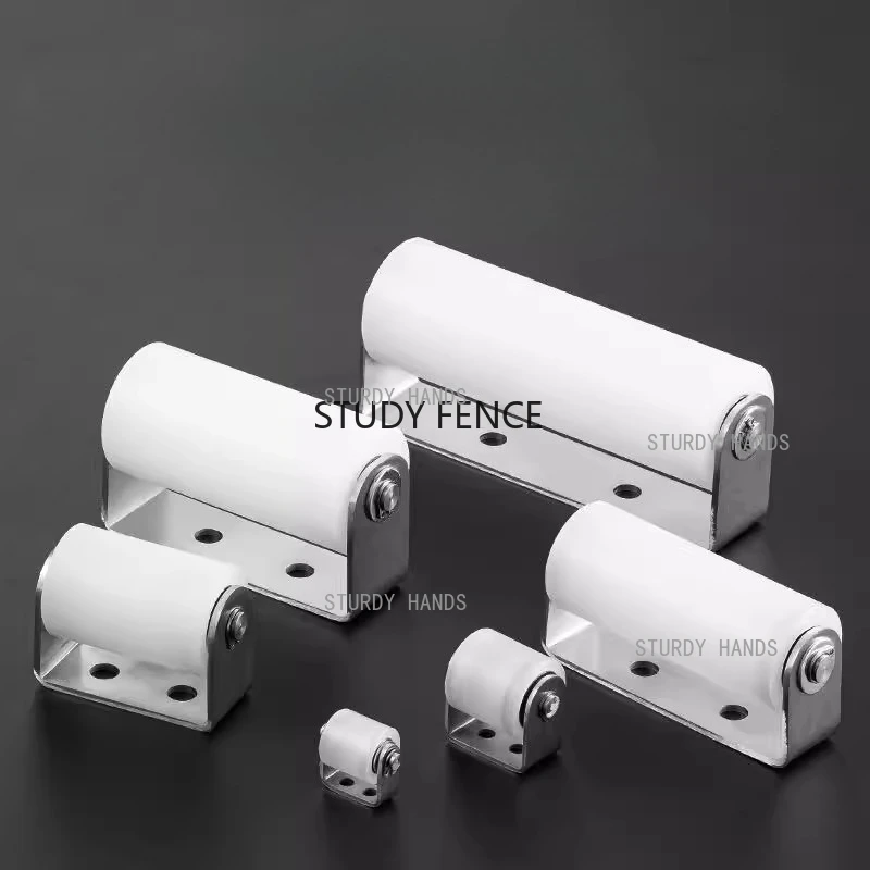 1pc Stainless Steel Perforated Bracket Guided Nylon Bearing Mobile Door Pulley Positioning Roller Household Hardware Accessories