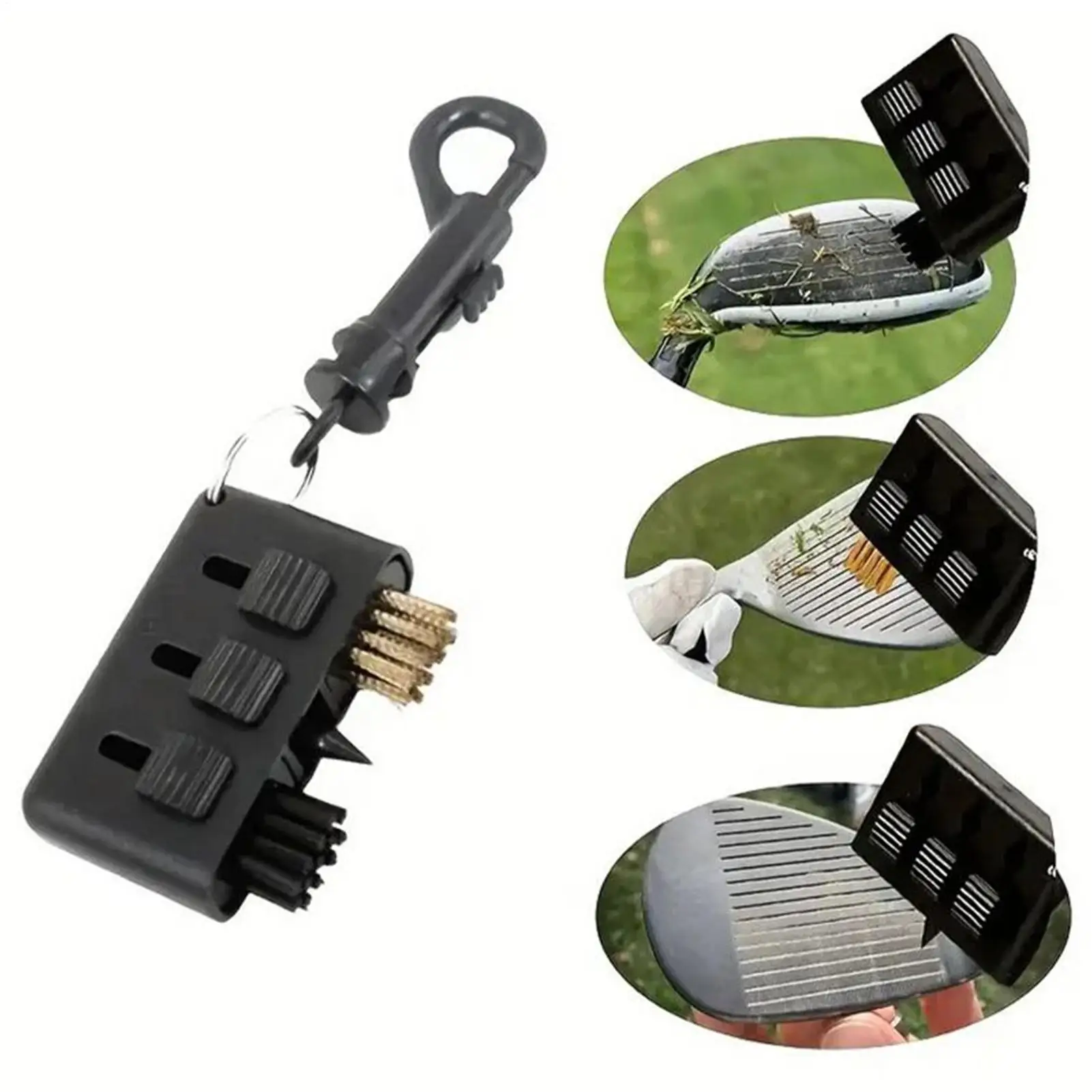 منظف نادي الغولف 3 قطع متعددة الوظائف الأخاديد تنظيف فرشاة تنظيف على الدورة ملحق أداة تنظيف الغولف للبنين المراهقين