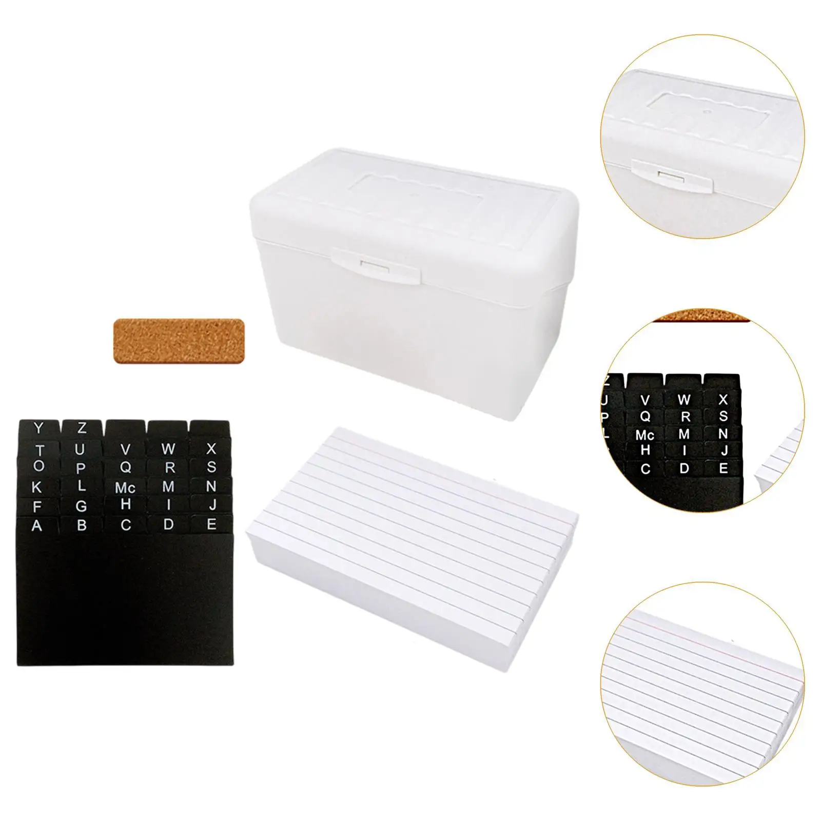 Indexing Cards Storage Box, Indexing Cards Box, Visit Card Holder with Cards, Tool with Card Organizer