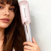 Plancha de pelo profesional, plancha plana de cerámica, placa ancha de iones negativos, plancha alisadora ajustable con temperatura