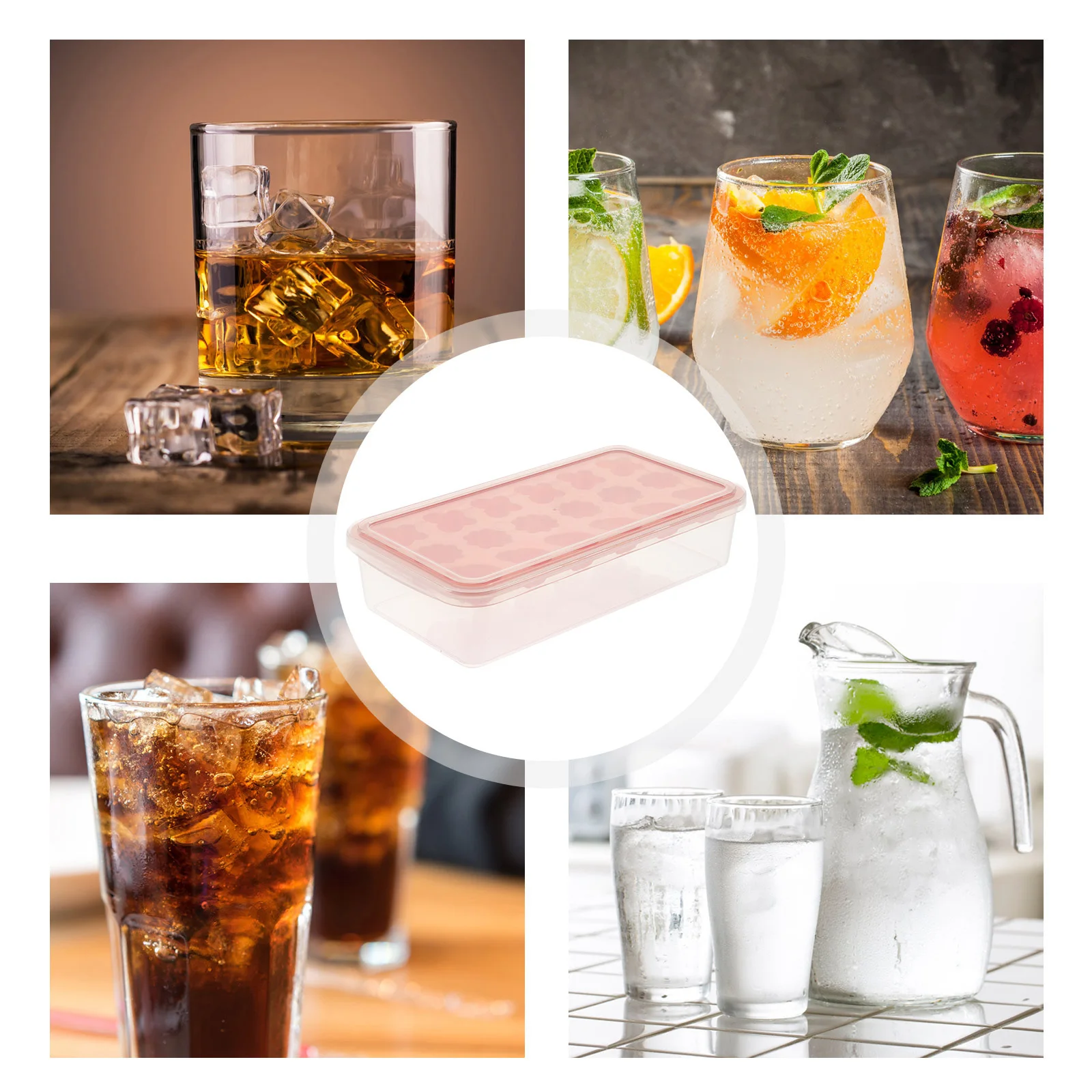 

2Pcs Square Ice Cube Tray for Home DIY Pudding Jelly Candy Easy Use Clean Storage Great Gift Choice Ice Cube Mold