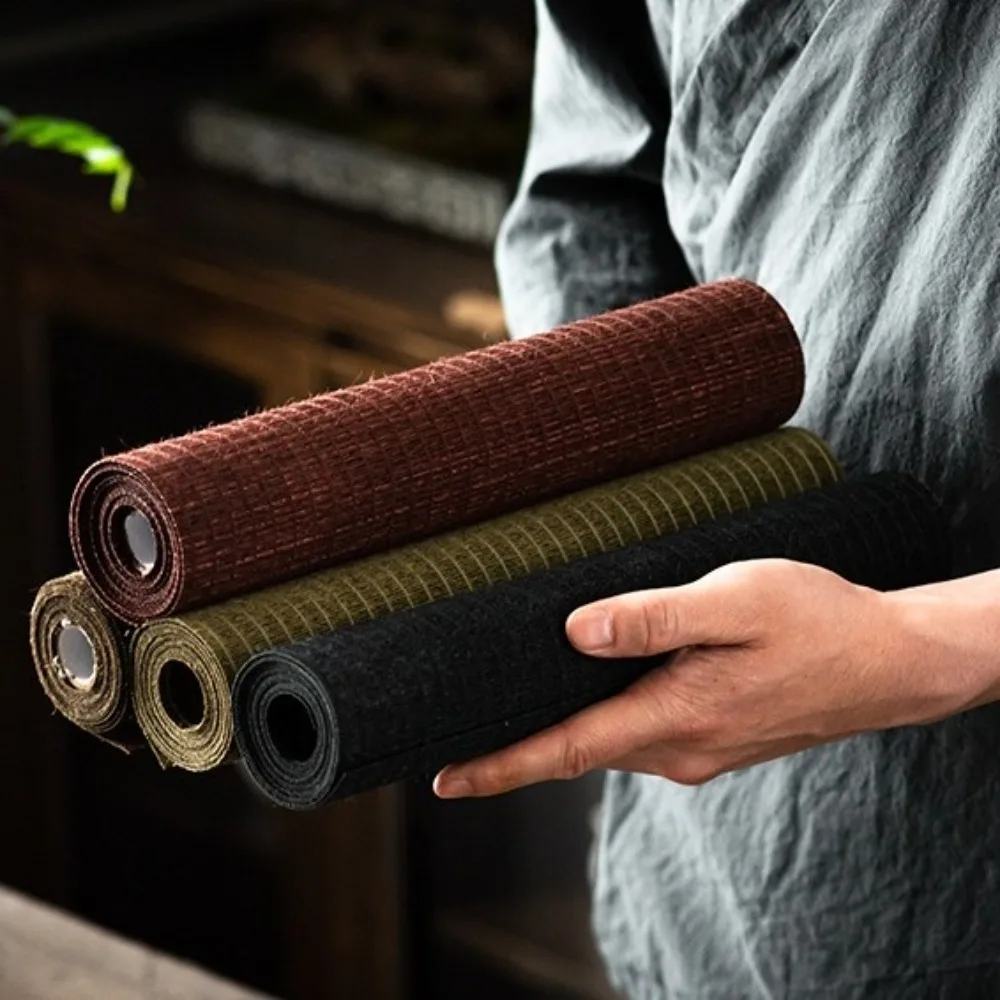

Waterproof Linen Tea Mat Heat Insulation Chinese Style Desktop Protective Mat Vintage Tea Ceremony Tea Cloth Party Decoration