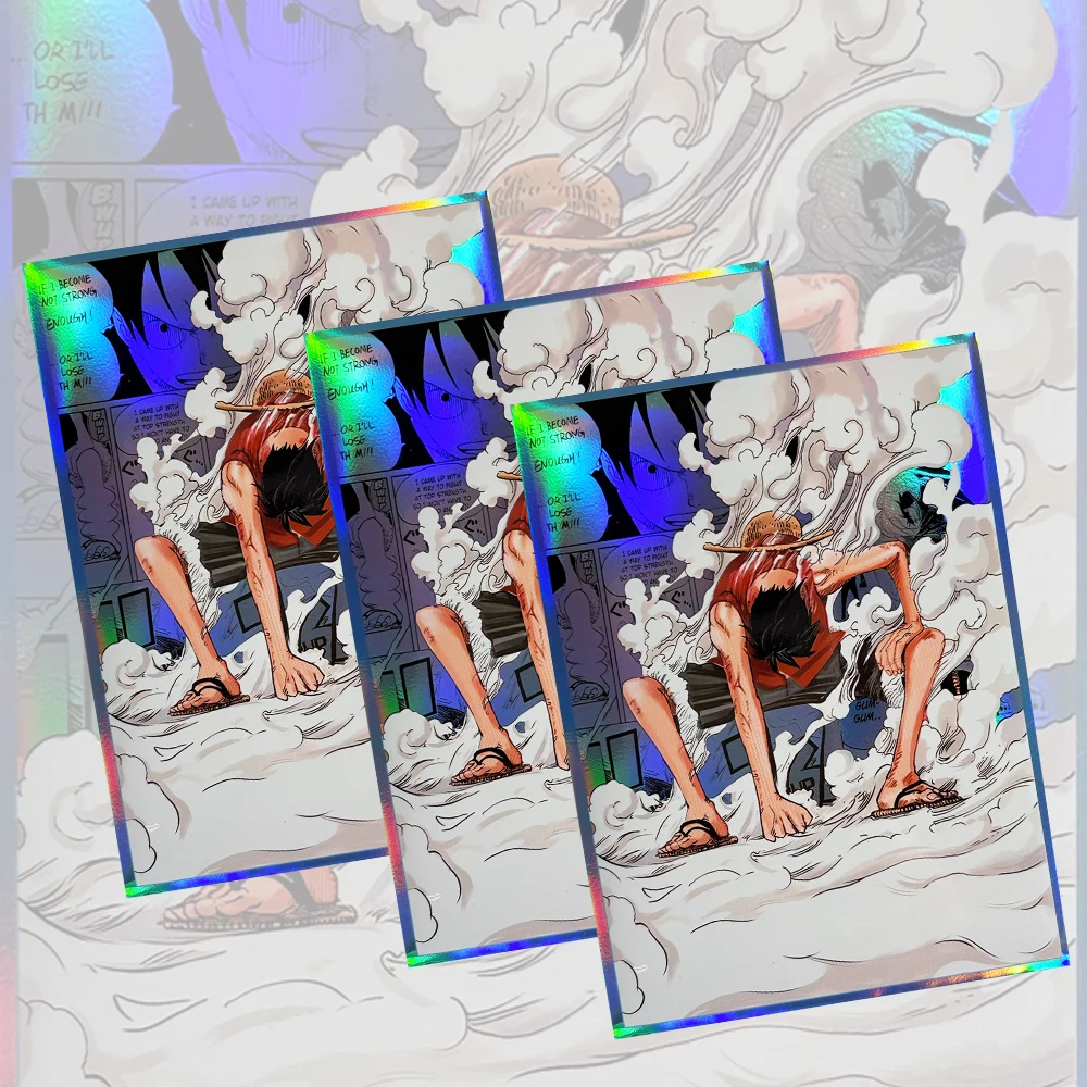 60PCS 67X92mm Rufy Dimensioni Standard Art Anime Buste per carte MGT/PTCG Gioco Caricamento dall'alto Gioco da tavolo Protezione per carte collezionabili