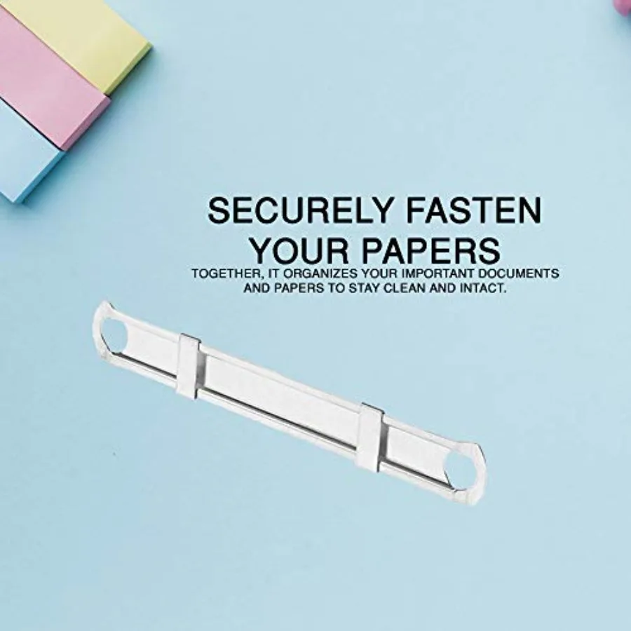 500 قطعة من ضواغط تثبيت الورق القياسية ذات الفتحتين تعمل مع مركز 1 بوصة 3.5 بوصة بسعة 2.75 بوصة لـ P