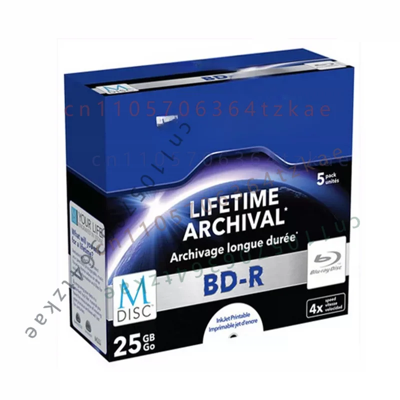 For Verbatim M-Disc BD-R 25GB Inkjet Printable Blank Blu-ray Disc Single Archival Millennial Recordable Disc