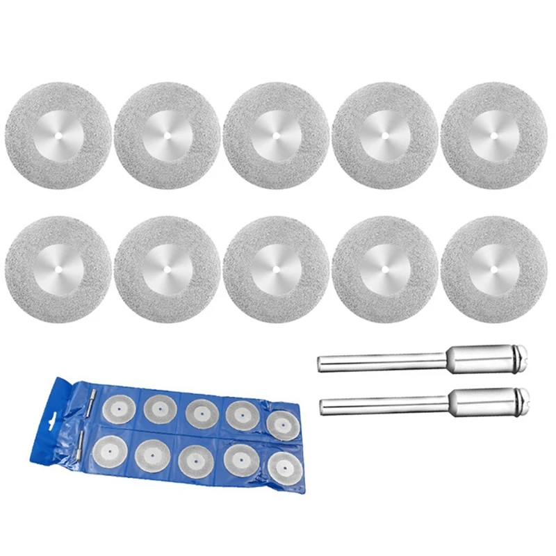 12PCS 30MM Electroplated Diamond Cutting Blade Emery Jade Electric Grinder Saw Blade