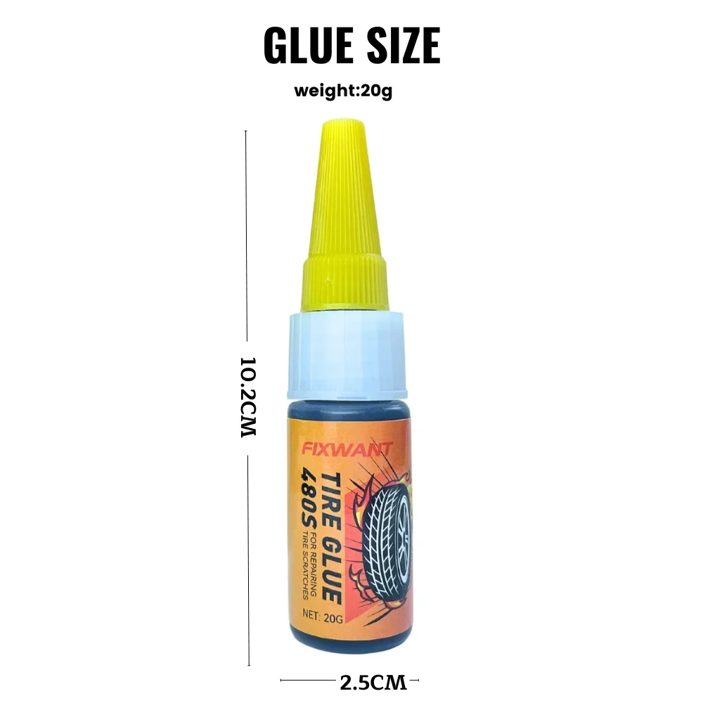 FIXWANT-480S Super Calfeutrage Liquide Caoutchouc Réparation Opathie, Noir Auto Réparation Colle Scellant, 20g