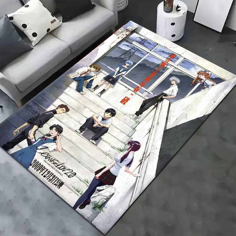 N-Neon G-Genesis Of E-Evangelions Japan Anime for Bedroom Living Room Sofa Home Decor kids Game Area Rug Non-slip Floor Mat