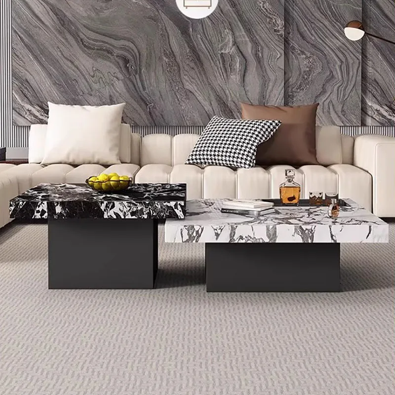 Modern Luxury Coffee Table Trendy Premium Marble Bedroom Coffee Table Living Room Minimalist Table De Salon Home Furniture