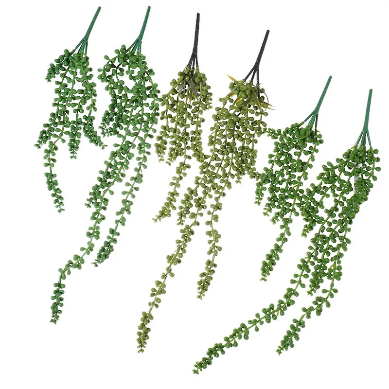 Green Artificial Succulent Plant Lover Tears 48/35cm Hanging Home Window Garden Holiday Party Decoration Fake Green Plant - view 5