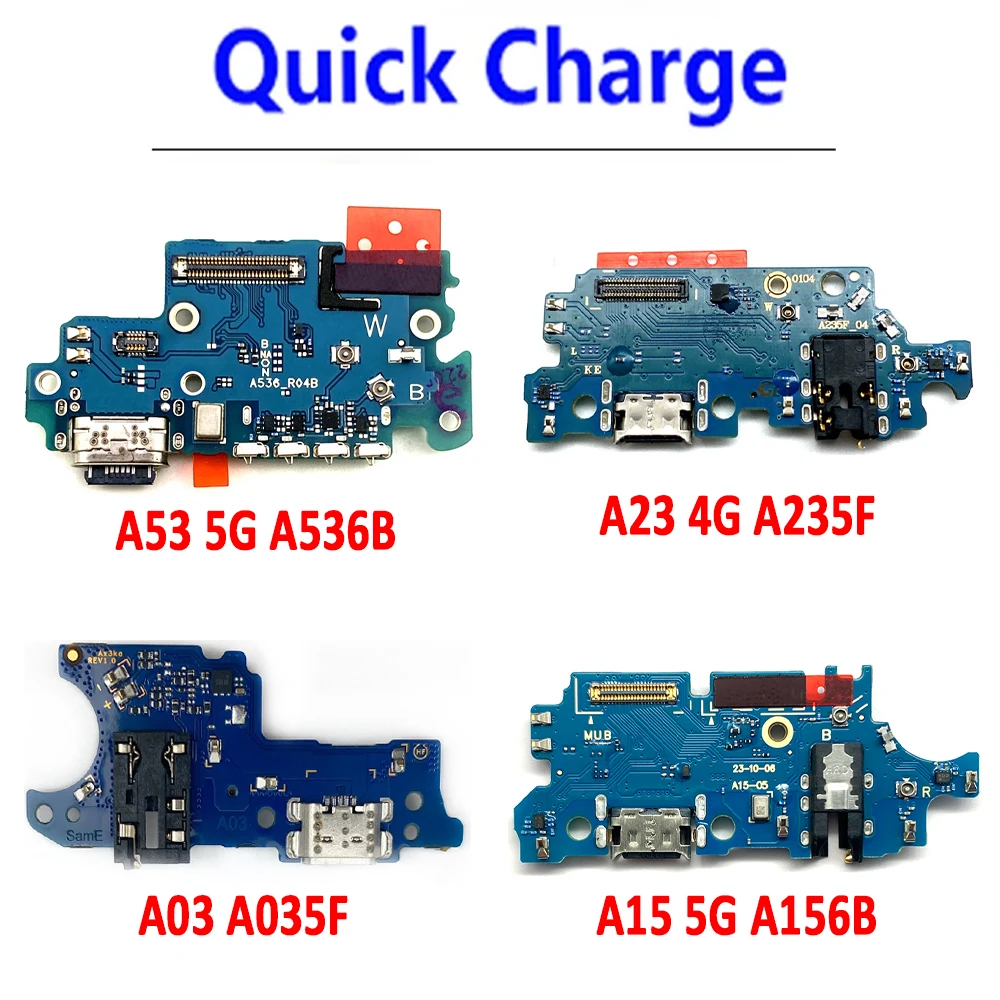 Tested USB Charging Socket Port Connector Micro Board Cables For Samsung A23 4G A53 5G A03 Core A15 A25 A35 A55 5G fast charge