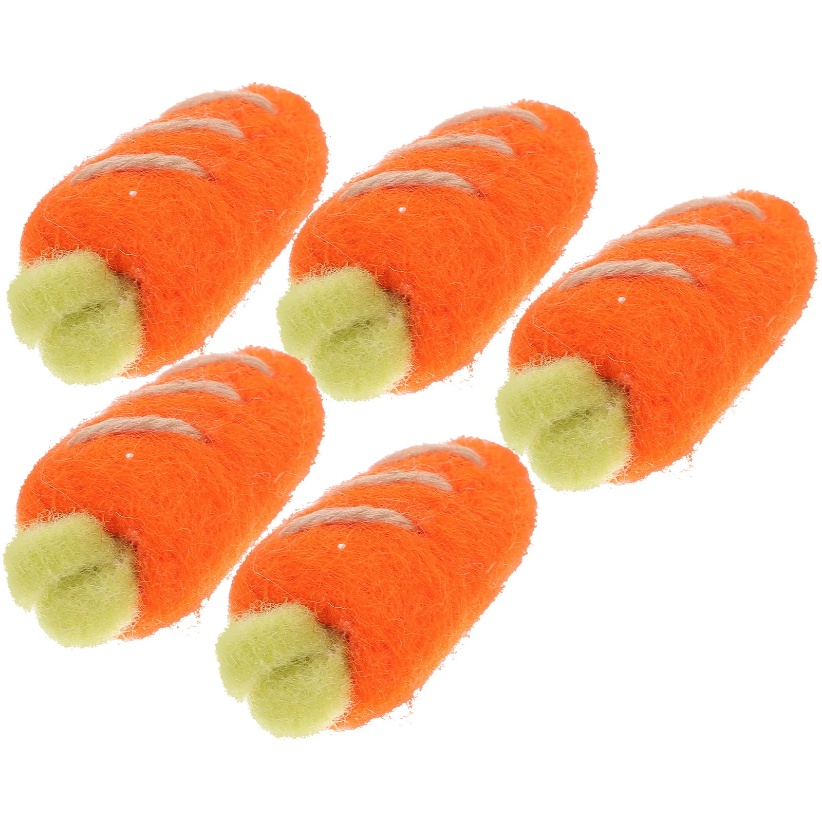 5 قطع من ديكور اللباد على شكل جزرة كرتونية يمكنك صنعها بنفسك لوازم حرفية صوفية صغيرة الحجم وخفيفة الوزن لمشابك الشعر والسترات #3