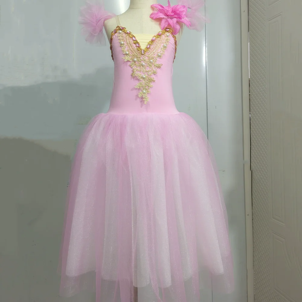 女の子バレエレオタード母子供服夏家族マッチング衣装大人バレエ女の子ドレス-vestidos-女性ドレスチュチュ