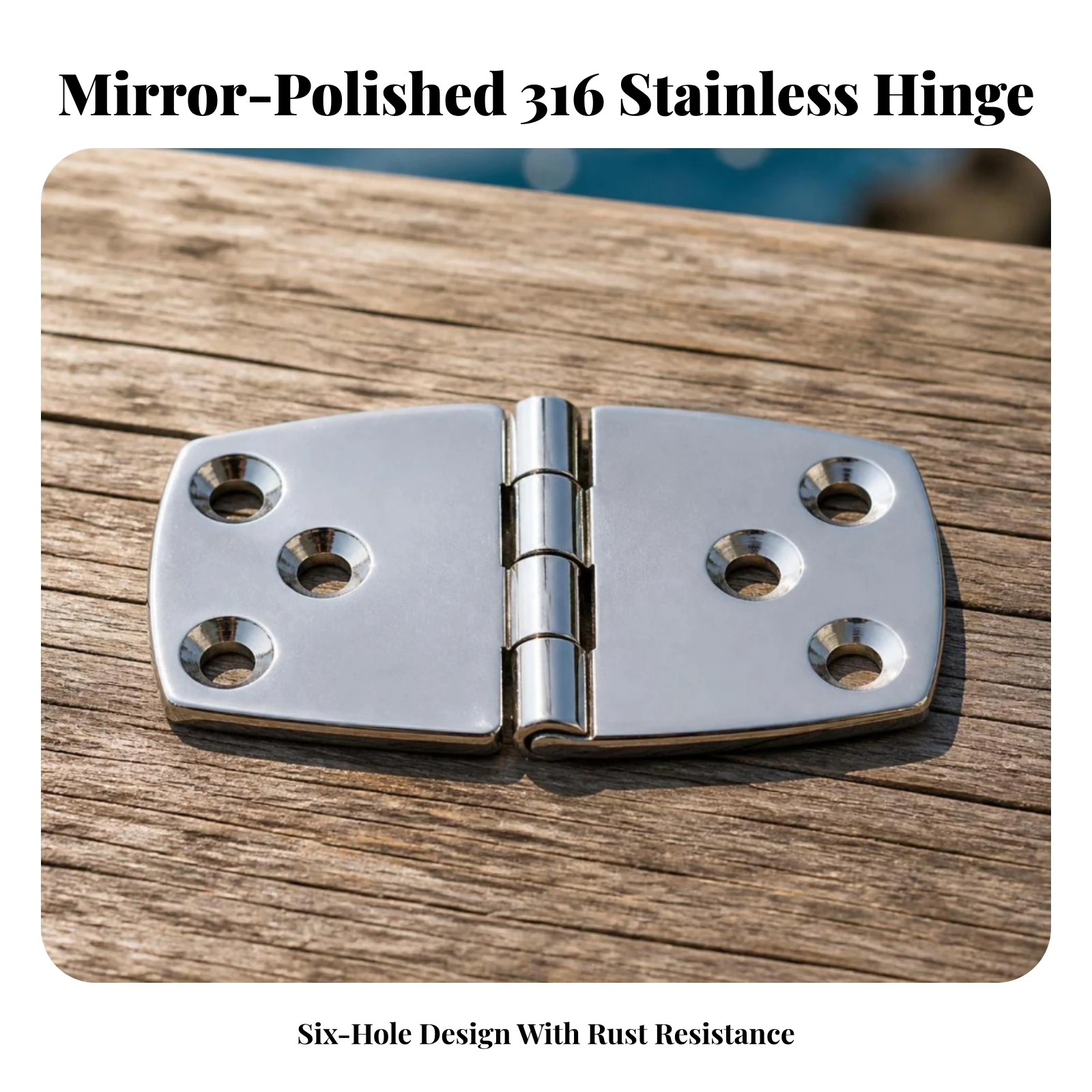 Marine Butt Hinge Stainless Steel Marine Hinge Heavy Duty Universal for Boat Owners, Boats, Hatches