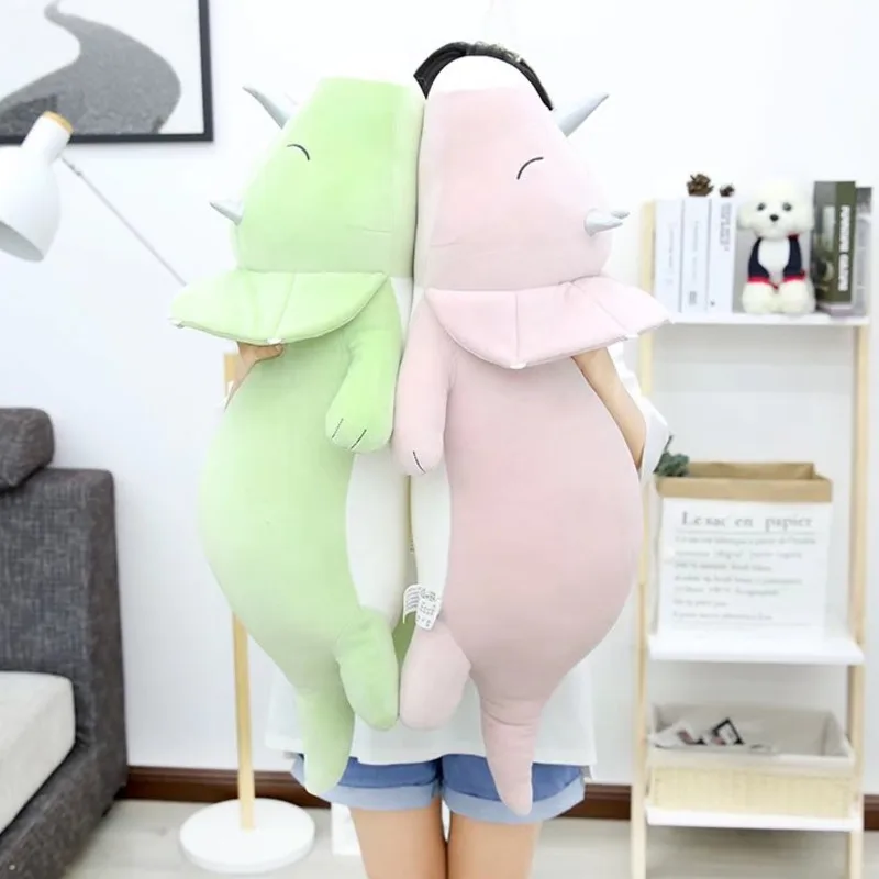 

60/80cm Soft Plush Down Cotton Pink Lying Dinosaur Toys Stuffed Dino Doll Pillow Toy Girlfriend Kids Gifts