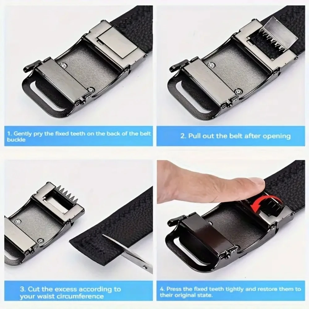 belt for men to give to dad, alloy automatic buckle belt,  business youth leather pants belt