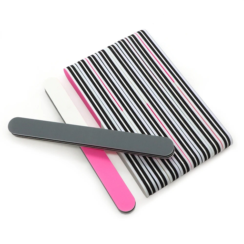 25 uds pulidor de uñas limas de lijado tira espesar lima de pulido lima de uñas lavable bloque de pulidor lima de pulido accesorios de manicura
