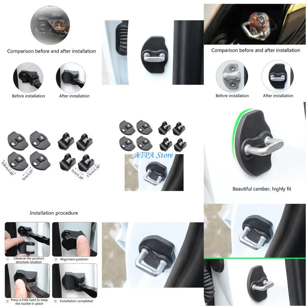 

U13C Door-Stopper Cover for Interior Auto Door Latches Guard