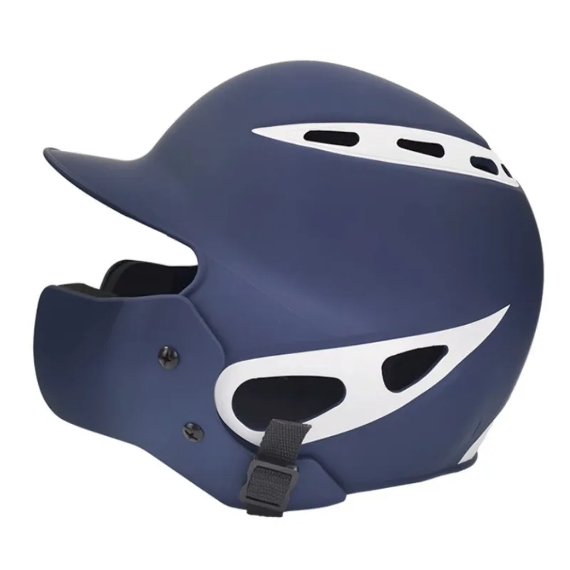White Helmet Dark Blue Baseball Helmet,Hitting baseball Helmet,Baseball and Softball Helmet, Binaural Baseball Helmet