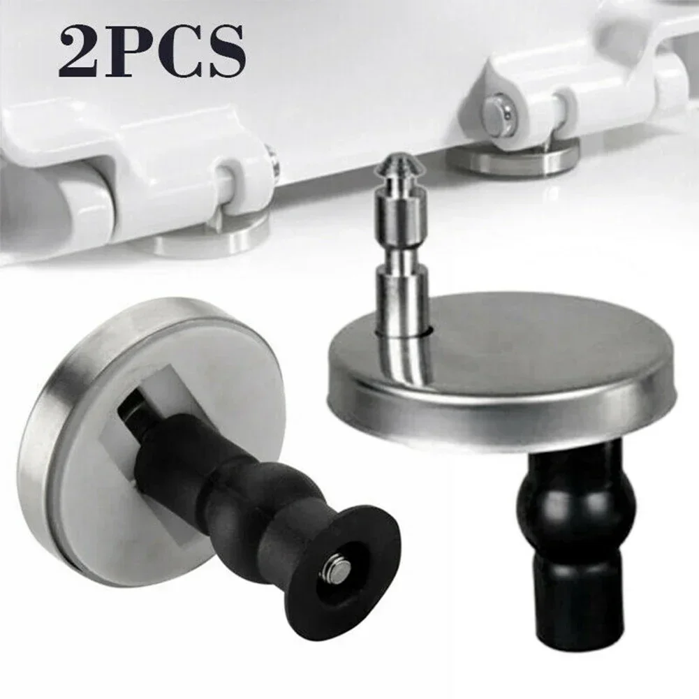 ALLGOOD 2pcs Replacement Toilet Seat Hinge Fitting Screw Anchoring Screw Pin For Toilet Seat Hinges Top Close Soft Release Quick