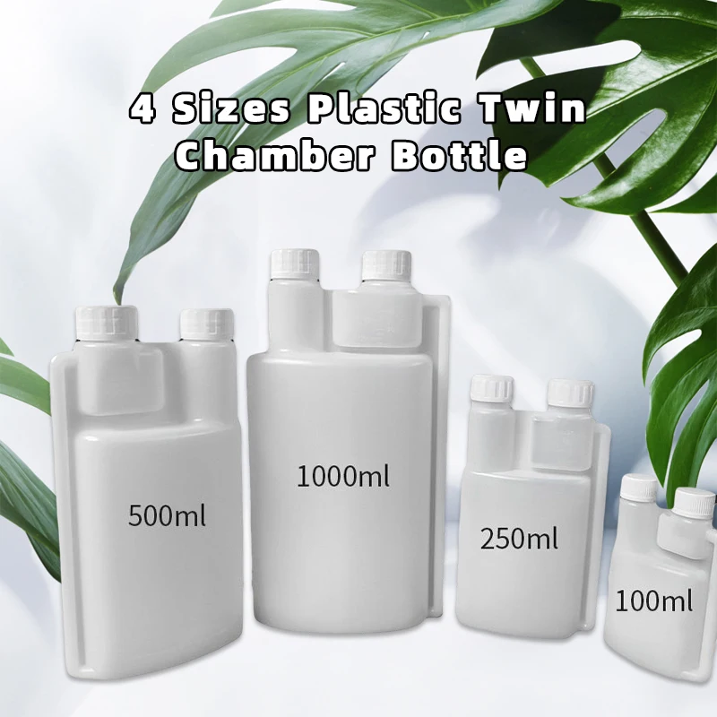 HDPE Kunststoff-Aufbewahrungsflaschen mit Graduierung und Deckeln, 8-teiliges Set für Flüssigseife, Shampoo, Reiniger, Laborchemikalien-Spender