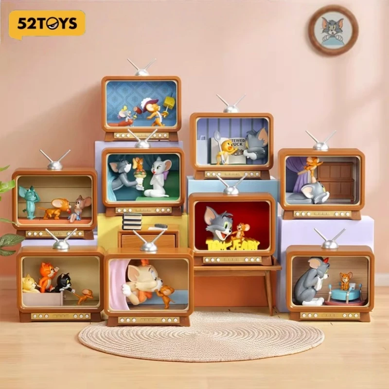 

52TOYS Tom and Jerry Classic Moment2 Series Blind Box: Светящаяся фигурка из аниме, мультяшный сувенир, детская игрушка, подарок на день рождения