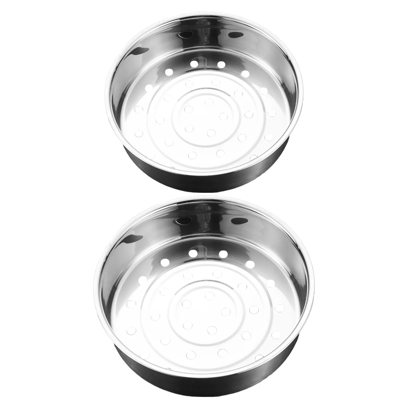 

2Pcs Universal Steamer Basket Set 20Cm 22.5cm Fits Most Pots - Stainless Steel Vegetable Steaming Tray - Ideal for Rice Potatoes