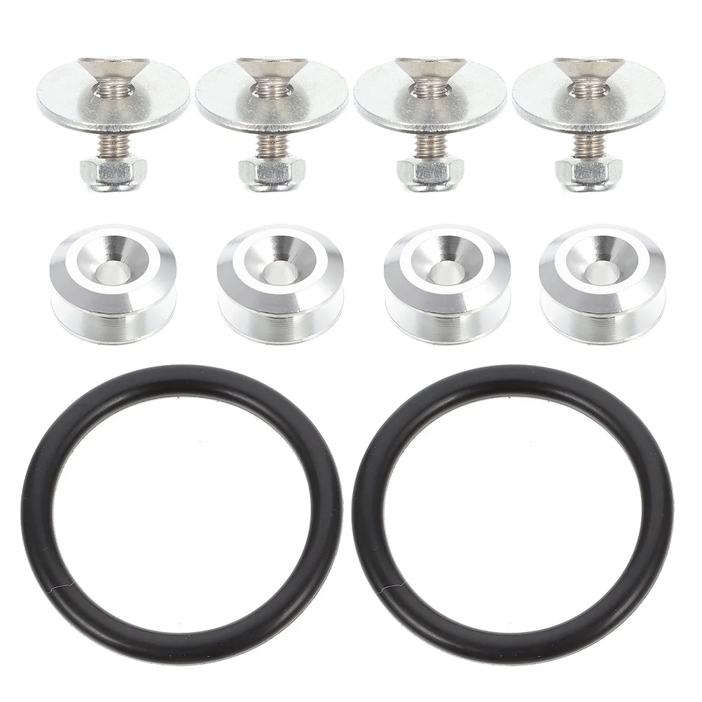 

1Set Quick Release Bumper Fastener Aluminum Alloy Rubber for Front Rear Bumpers Trunk Hatch Lid Fastener Kit Quick Fasteners