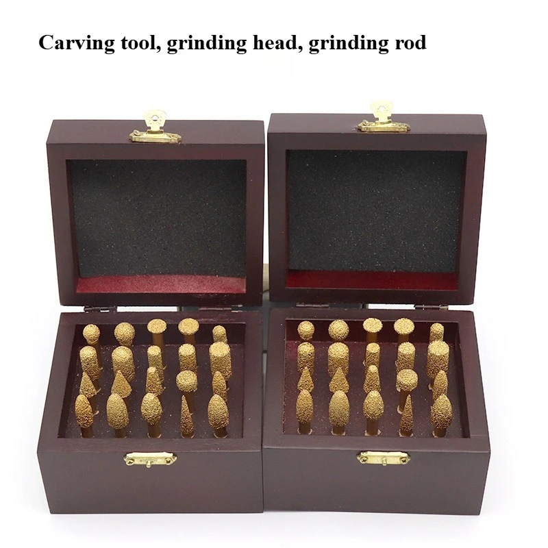 

Brazing Carving 20pcs/set Stone Carving Jade Stone Pebble Flower Pot Grinding Carving Tool Grinding Head Grinding Rod