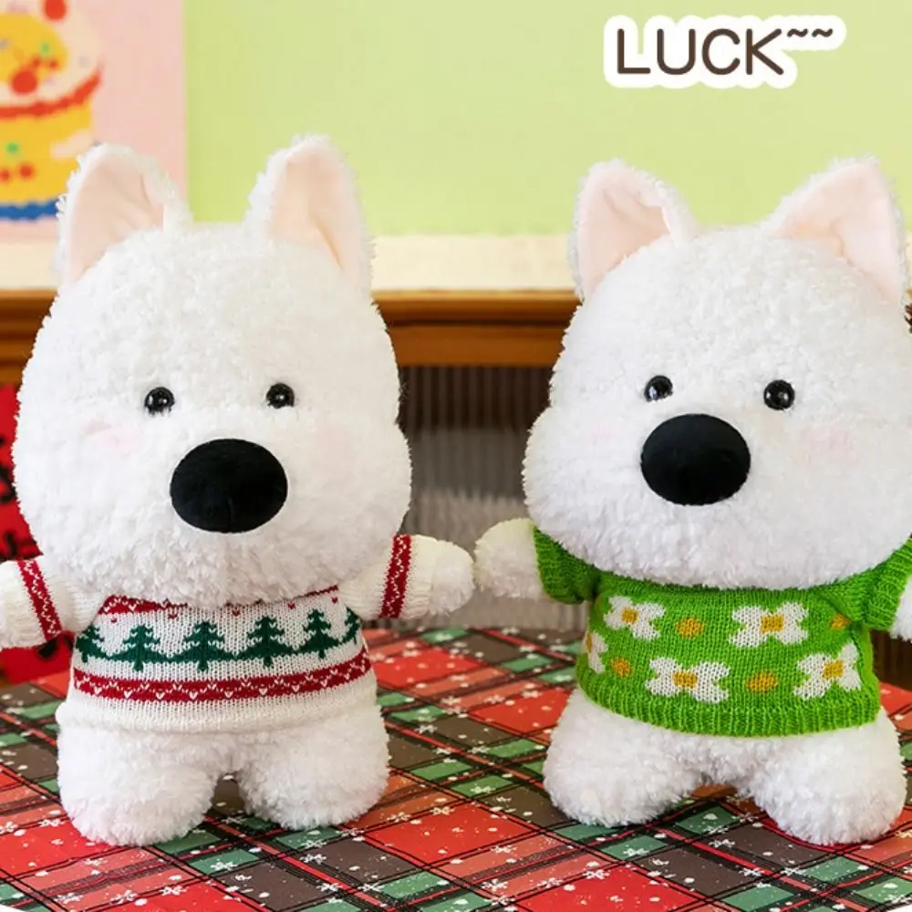 محشوة الحيوان محاكاة دمية على شكل كلب الكرتون كبير الأذن الكرتون لطيف دمية على شكل كلب رقيق لينة محشوة وشاح جرو الكلب الأطفال