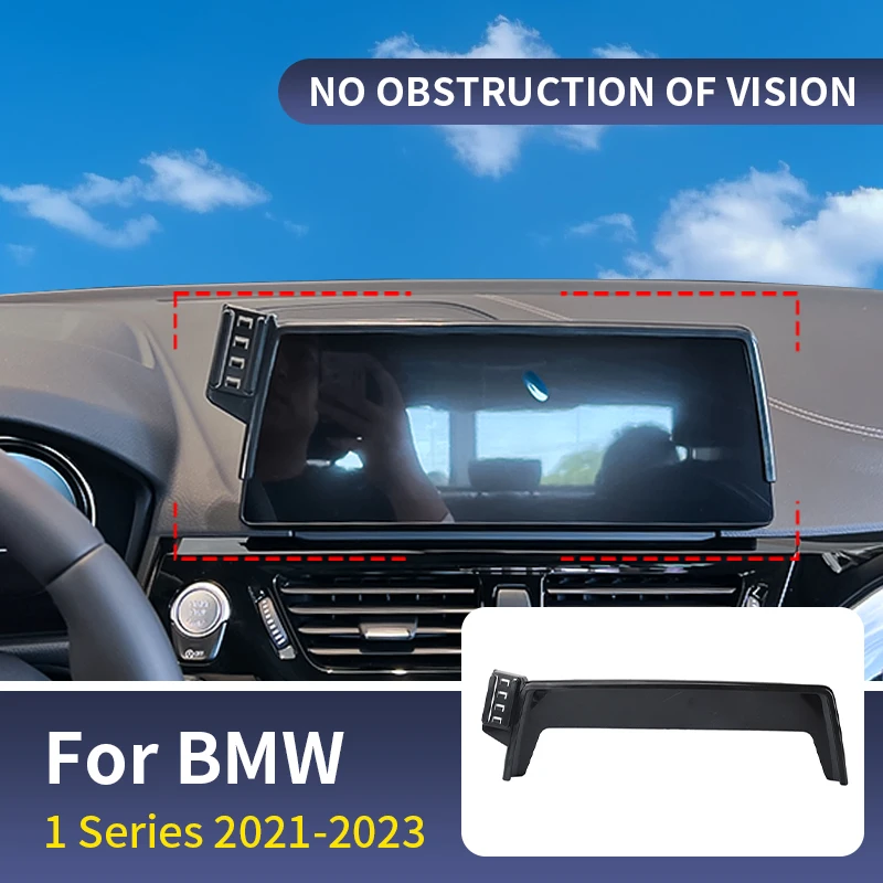 

For BMW 1 Series 2021-2023 Screen Fixed Base Navigation Bracket Car Phone Holder Wireless Charging Fit For 10.25-Inch Screen