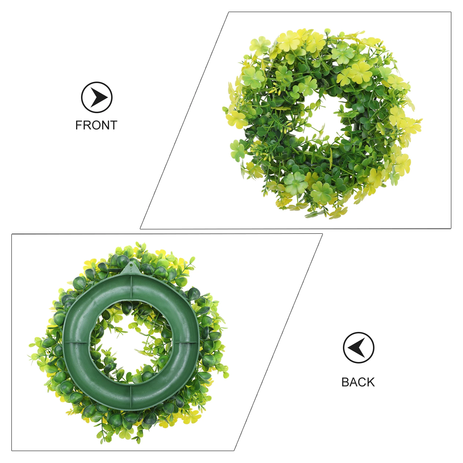 

Plastic Wreath Artificial Rattan Flower Window Patrick's Day Wreath Decor Hanging Door Lightweight Practical