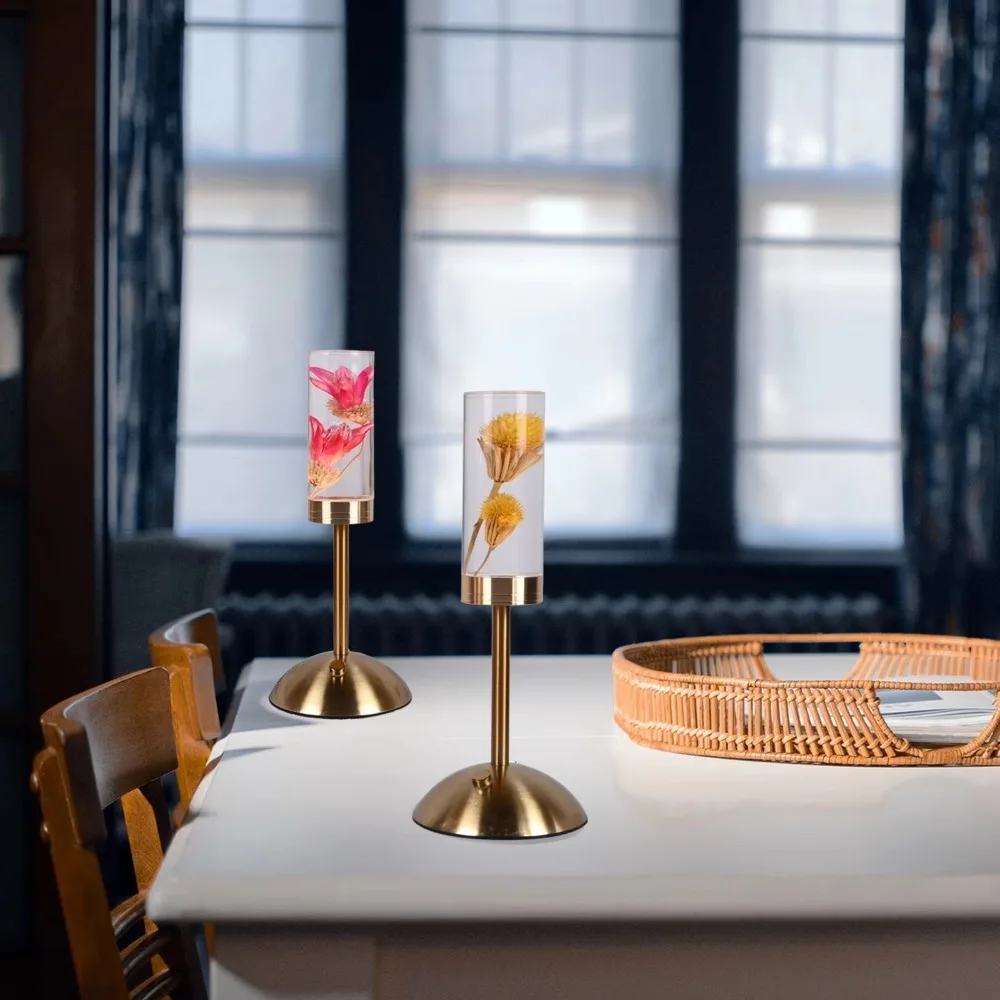 Easy To Use Immortal Flower LED Table Lamp PVC Standing Dimming Night Light Bedside Lamp Ornament